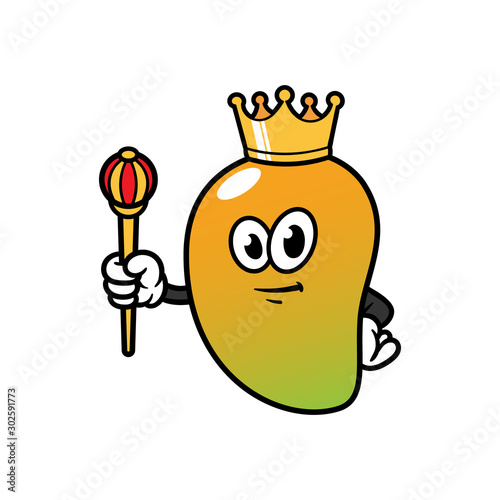 Cartoon King Mango Character Illustration
