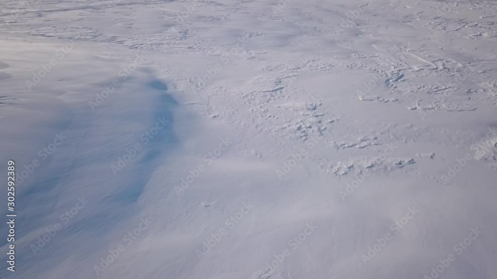 Aerial Drone Above Snow Covered Iceland On Sunny Day 2 Aerial Drone Above Snow Covered Iceland On Sunny Day 2