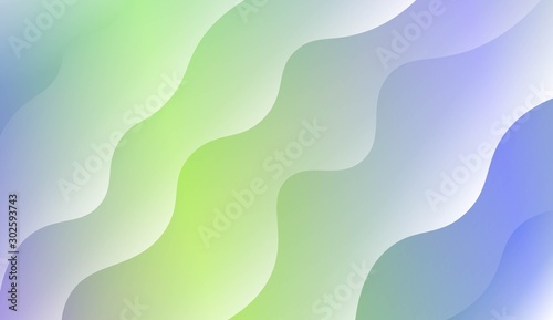 Wavy Background. For Futuristic Ad  Booklets. Vector Illustration with Color Gradient.