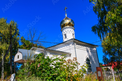 Church of Holy Martyrs Guriy, Samon and Aviv in the village Karacharovo near Murom, Russia photo