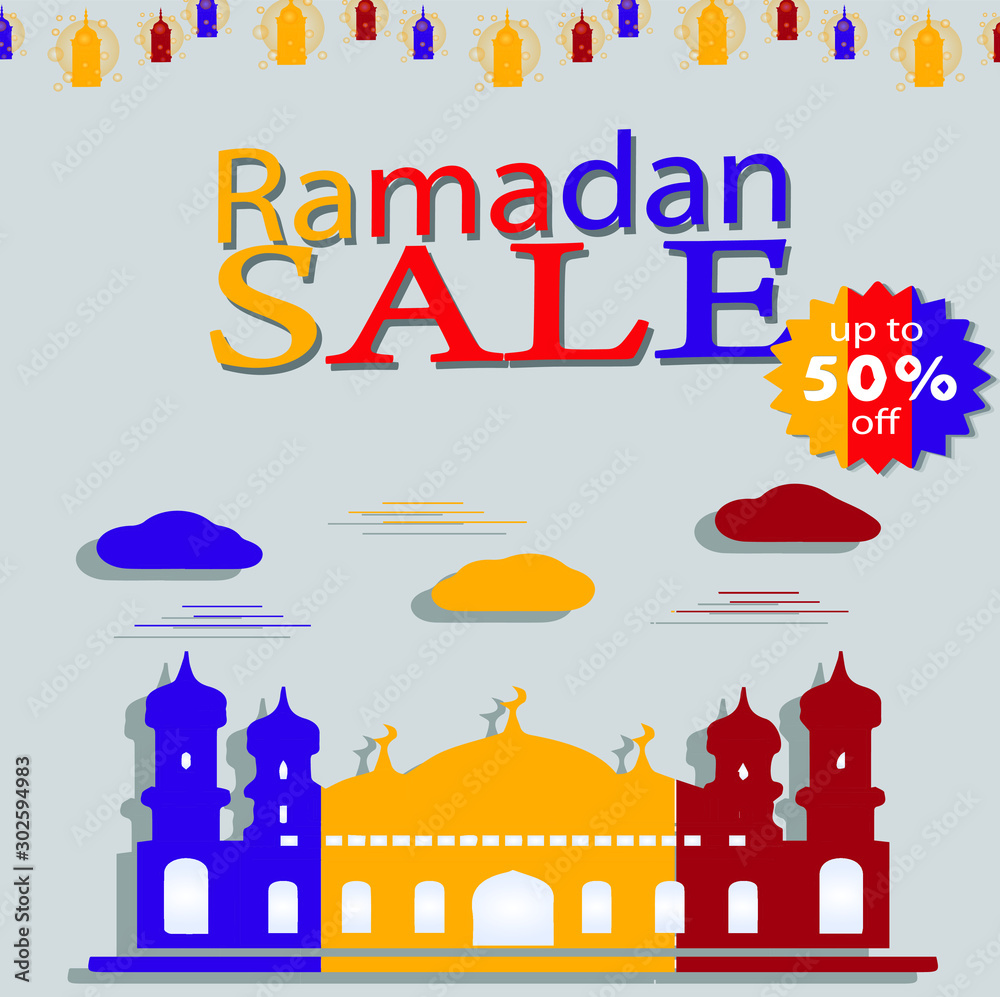 Ramadan Sale, web header or banner design.editable text
