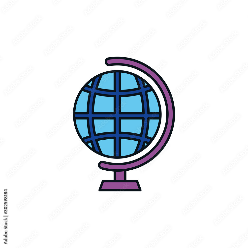 Isolated global sphere fill design Isolated global sphere fill design