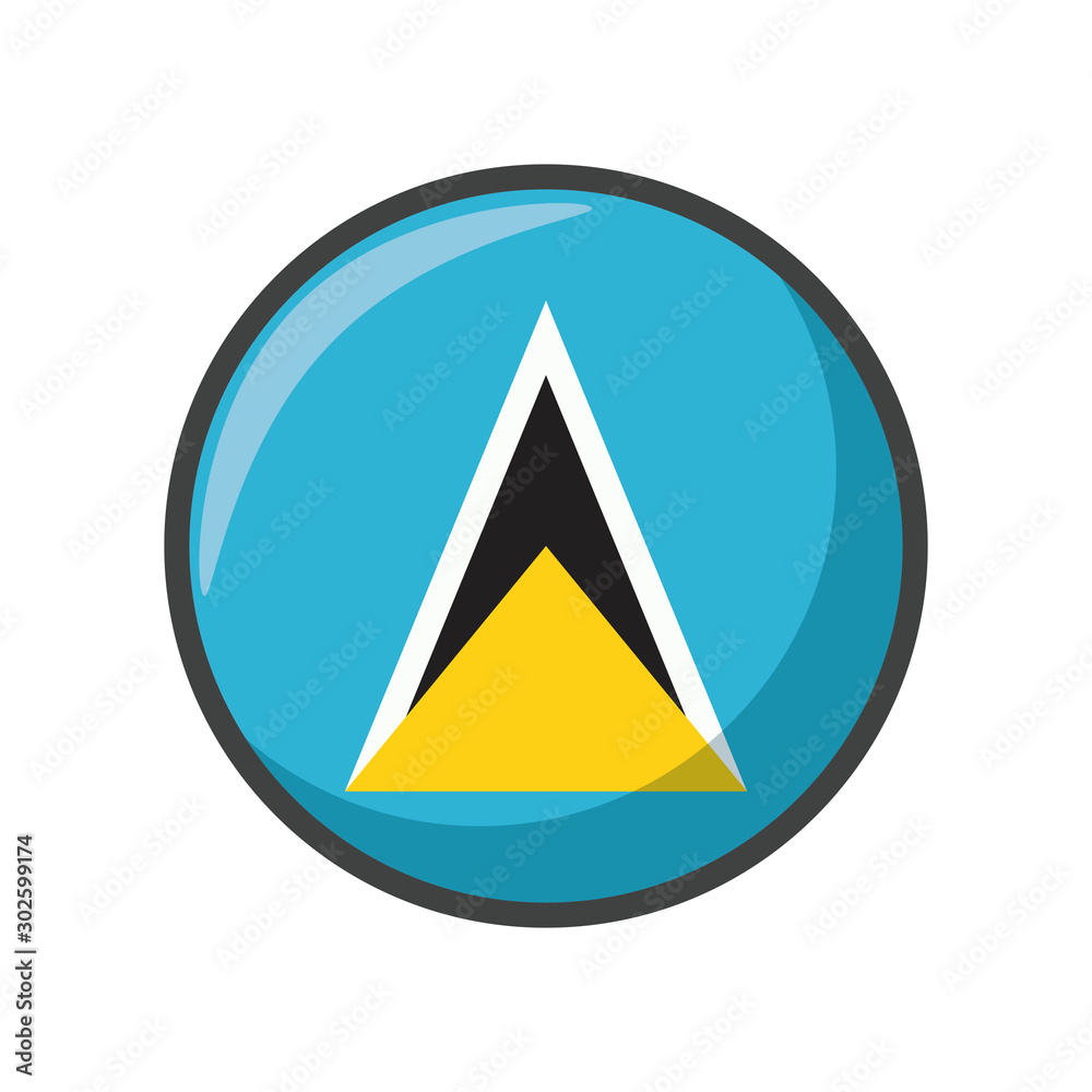 Isolated st lucia flag icon block design Isolated st lucia flag icon block design