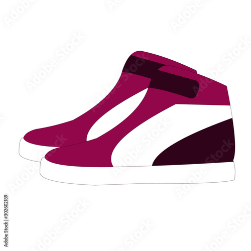 Pink Suede Shoes  - Cartoon Vector Image