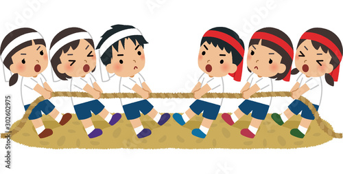 綱引きのイラスト