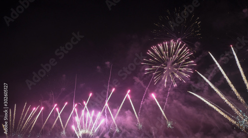 the explosion of fireworks background