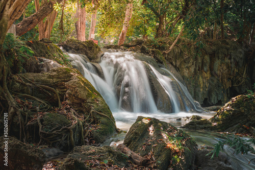 Wang Kan Luang, Waterfall in Thailand. photo