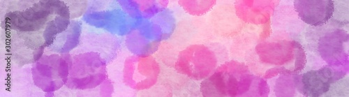 abstract round sparkle wide banner. plum, orchid and medium purple background with space for text or image