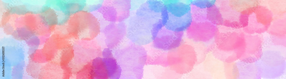 abstract magic sparkle wide banner. plum, thistle and sky blue background with space for text or image