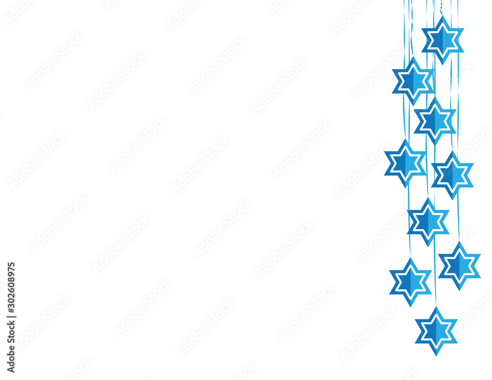 Jewish Hanging Star of David Blue White Decoration Jewish Hanging Star of David Blue White Decoration