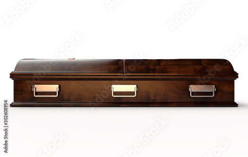 Modern Coffin And Crucifix