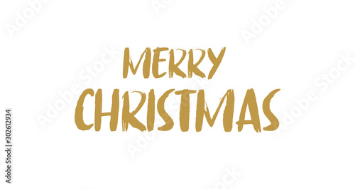 Merry Christmas typographic design. Xmas Holidays text lettering.