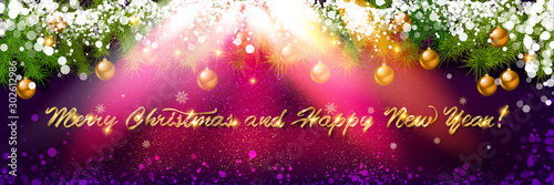 Wallpaper Mural Christmas and new year greeting card Torontodigital.ca