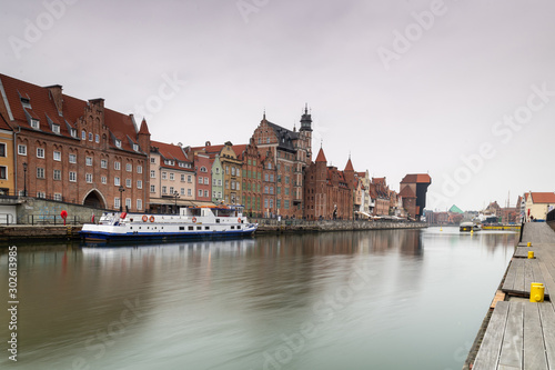 Old town in Gdansk on a cloudy day