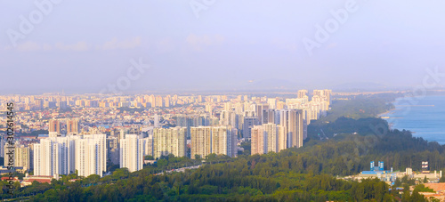 Singapore living districts skyline sea