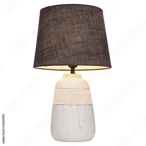 Table lamp isolated on white background