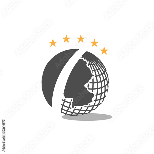 five stars quality world class icon logo vector illustrations eps.10 photo