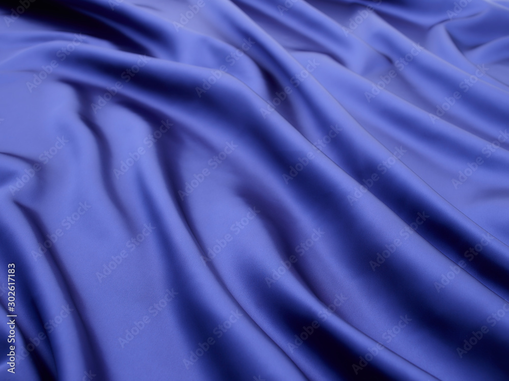Obraz premium Blue satin cloth