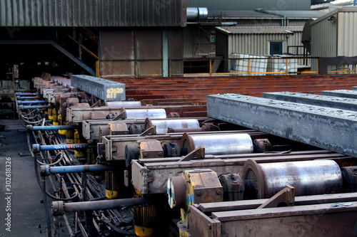 Continuous casting plant as part of major steelworks.
