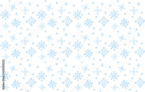 Seamless pattern with christmas snowflake for print on paper isolated white bacjground