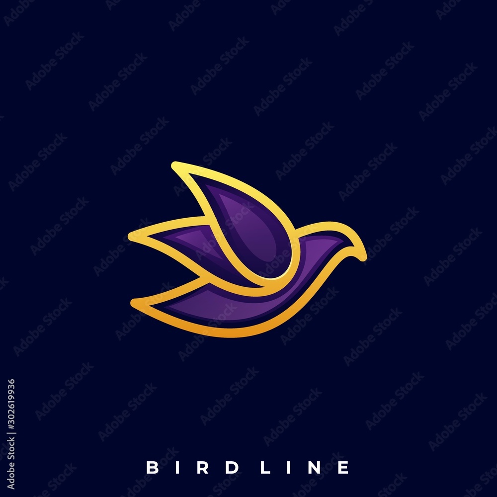 Fototapeta premium Luxury Bird Illustration Vector Template