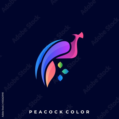 Bird Peacock Illustration Vector Template