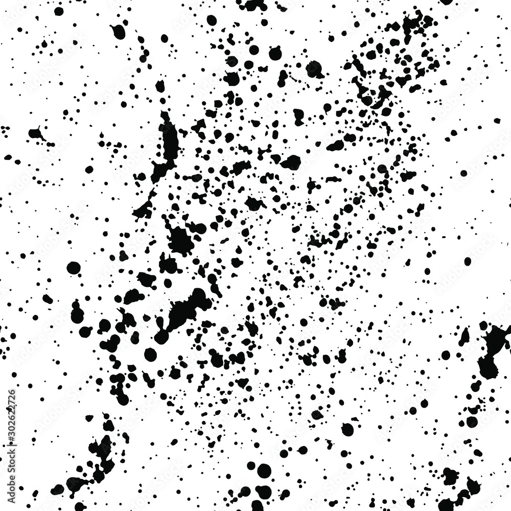 Ink splash seamless pattern. Black and white spray texture Ink splash seamless pattern. Black and white spray texture