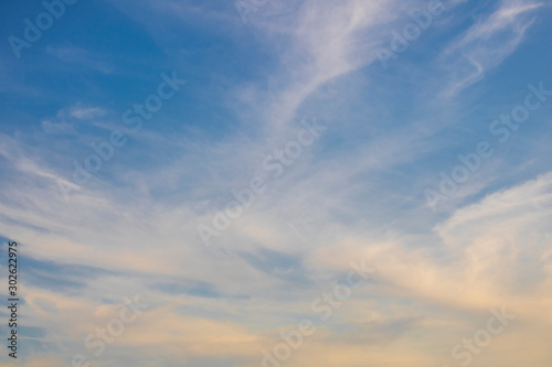 Fototapeta Naklejka Na Ścianę i Meble -  Beautiful and dramatic golden blue sunset or sunrise.