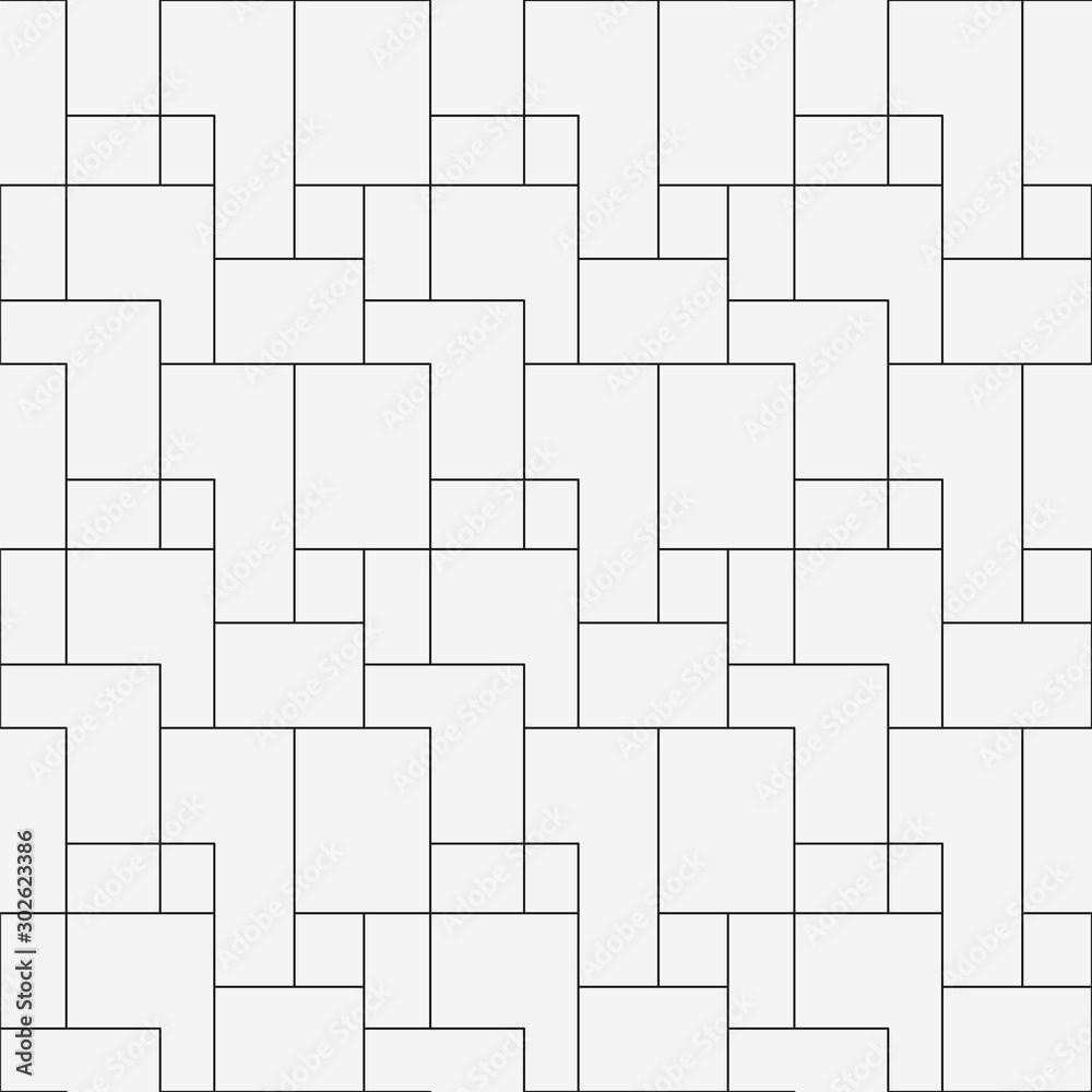 Seamless linear pattern. Abstract background with geometric shapes. Light grey texture with black lines. Vector illustration. Seamless linear pattern. Abstract background with geometric shapes. Light grey texture with black lines. Vector illustration.