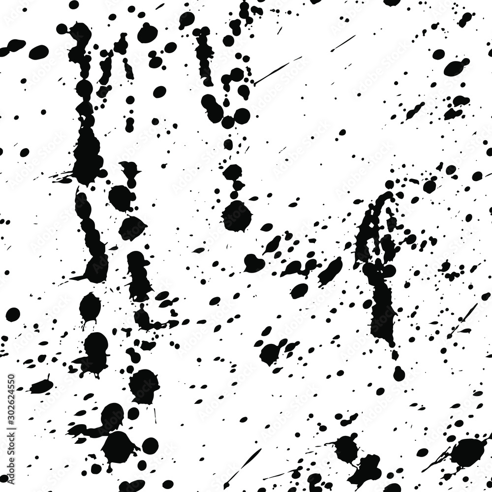 Ink splash seamless pattern. Black and white spray texture Ink splash seamless pattern. Black and white spray texture