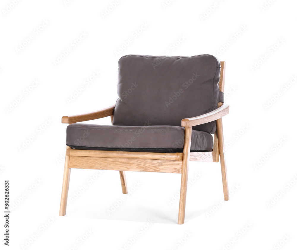 Comfortable armchair isolated on white. Interior element Comfortable armchair isolated on white. Interior element