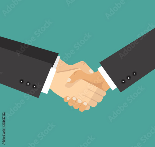 businessman shaking hands agreement vector