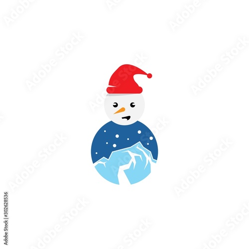 Snow man design illustration
