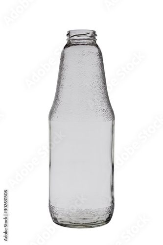 Wallpaper Mural Empty glass bottle for milk or juice. Isolated on white background Torontodigital.ca