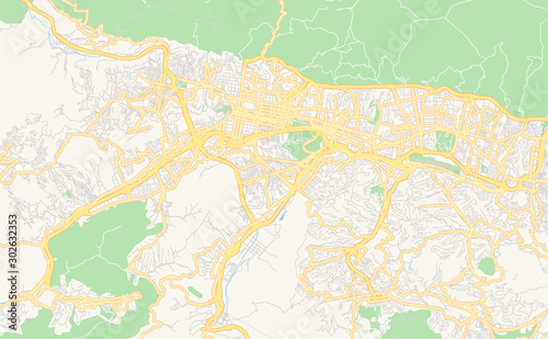 Printable street map of Caracas  Venezuela