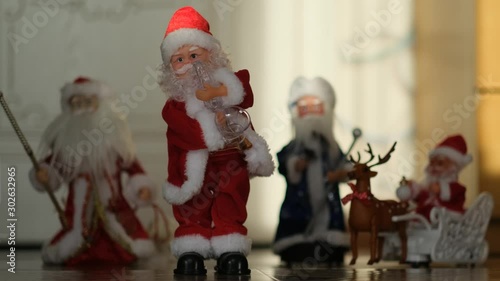 Santa Claus plays the saxophone