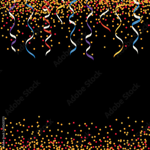background of colorful glitter and ribbon