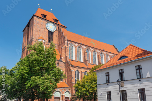 Gothic Church of St. John the Baptist and St. John the Evangelist (Torun Cathedral ) in Torun Old Town, Poland.