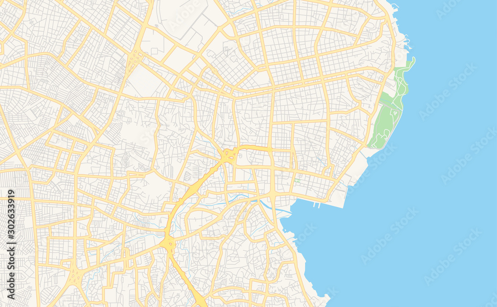 Printable street map of Maracaibo, Venezuela