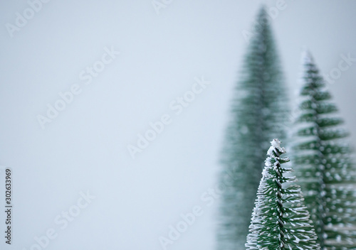 christmas tree with white wall background