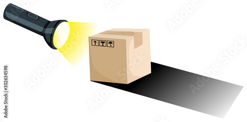Making shadow with torch and box
