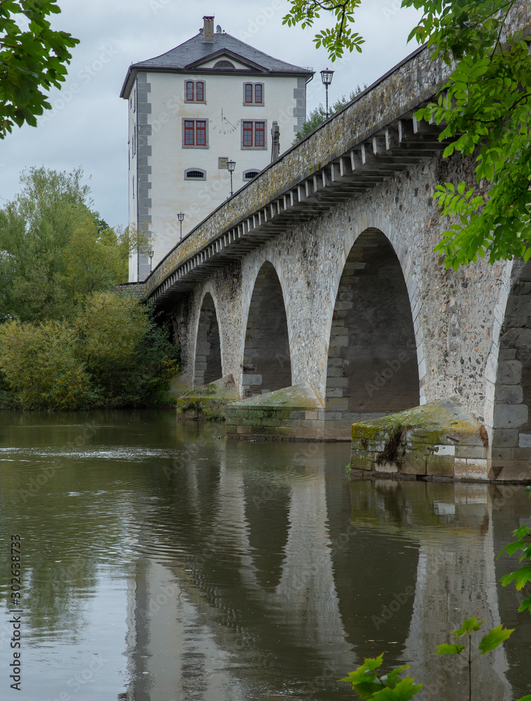 Limburg an der Lahn. germany. River Lahn. Old bridge