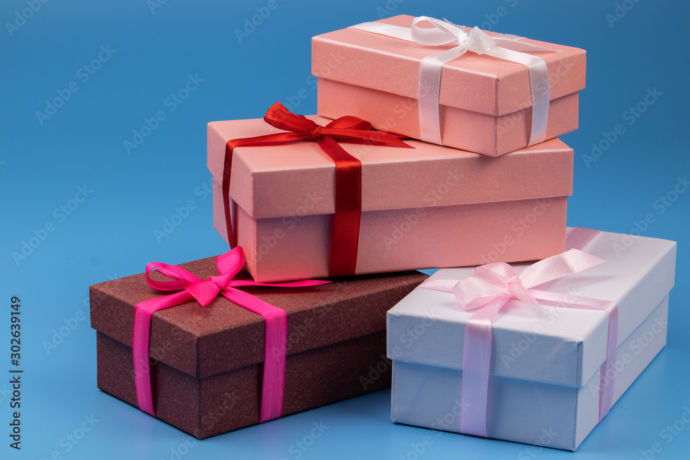 Obraz premium Multi-colored gift boxes.