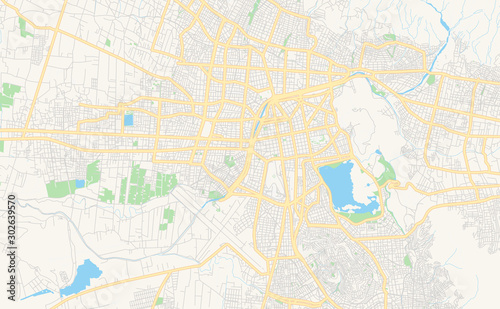 Printable street map of Cochabamba  Bolivia