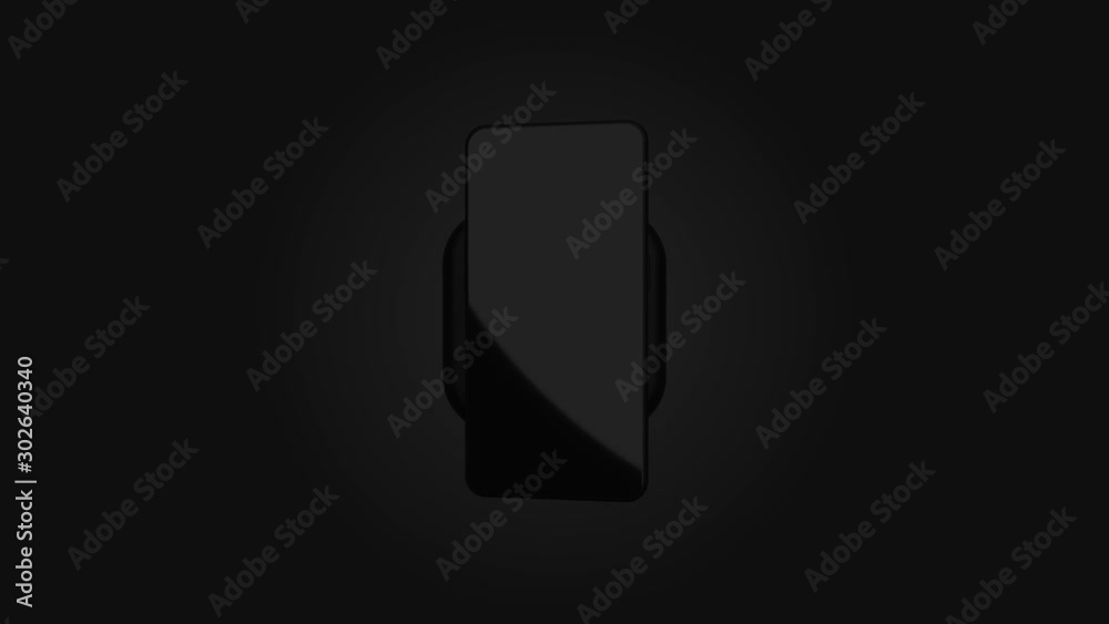 Smartphone Mobile Phone Wireless Charging Battery Charged 3D Render Smartphone Mobile Phone Wireless Charging Battery Charged 3D Render