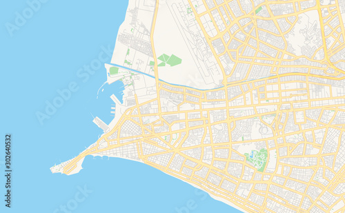 Printable street map of Callao, Peru