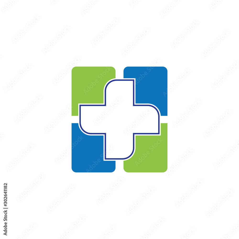 Medical cross healthy logo template vector Medical cross healthy logo template vector