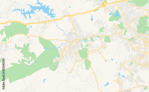 Printable street map of Jaboatao, Brazil