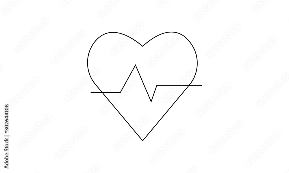 Heartbeat icon for health monitoring and heart signals Heartbeat icon for health monitoring and heart signals
