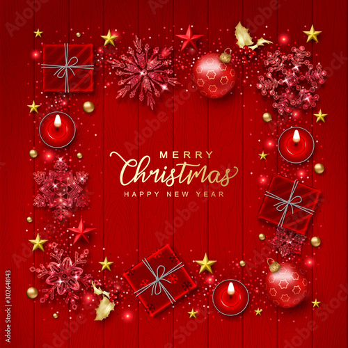Christmas and New Year background